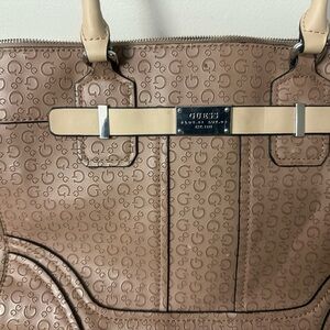 Guess Beige Embossed Tote Bag